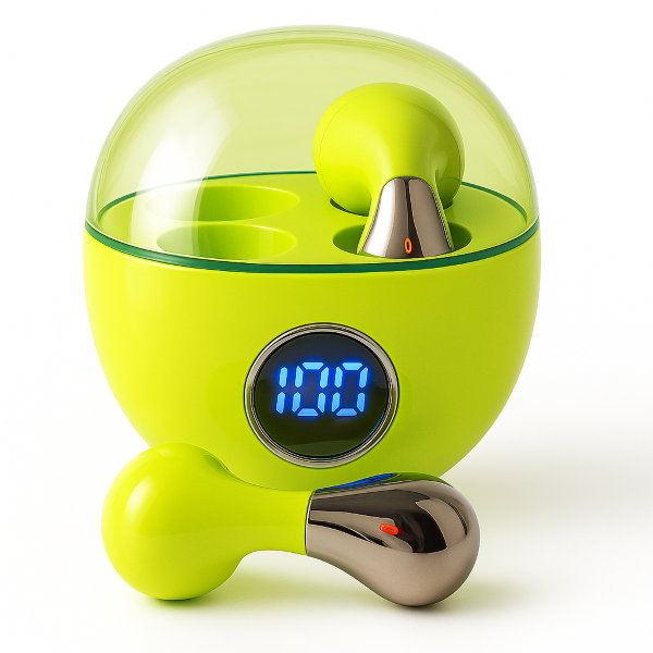 Wireless Earbuds with Digital Display Charging Case – Noise-Cancelling & Long Battery Life